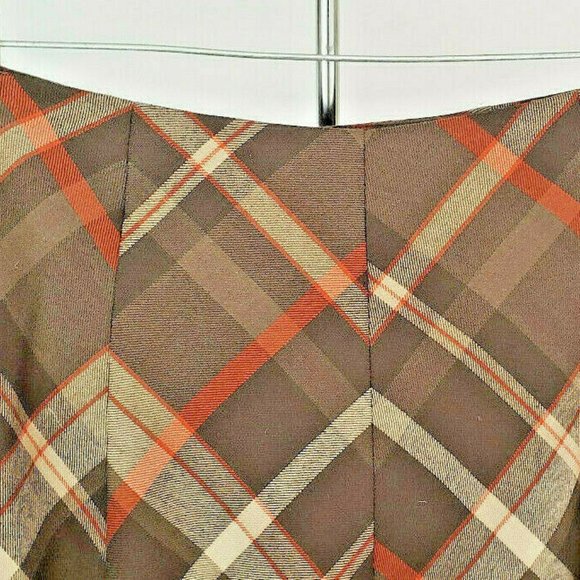 NOT FOR SALE. Jones New York Signature Brown Wool A Line Skirt - Picture 2 of 8